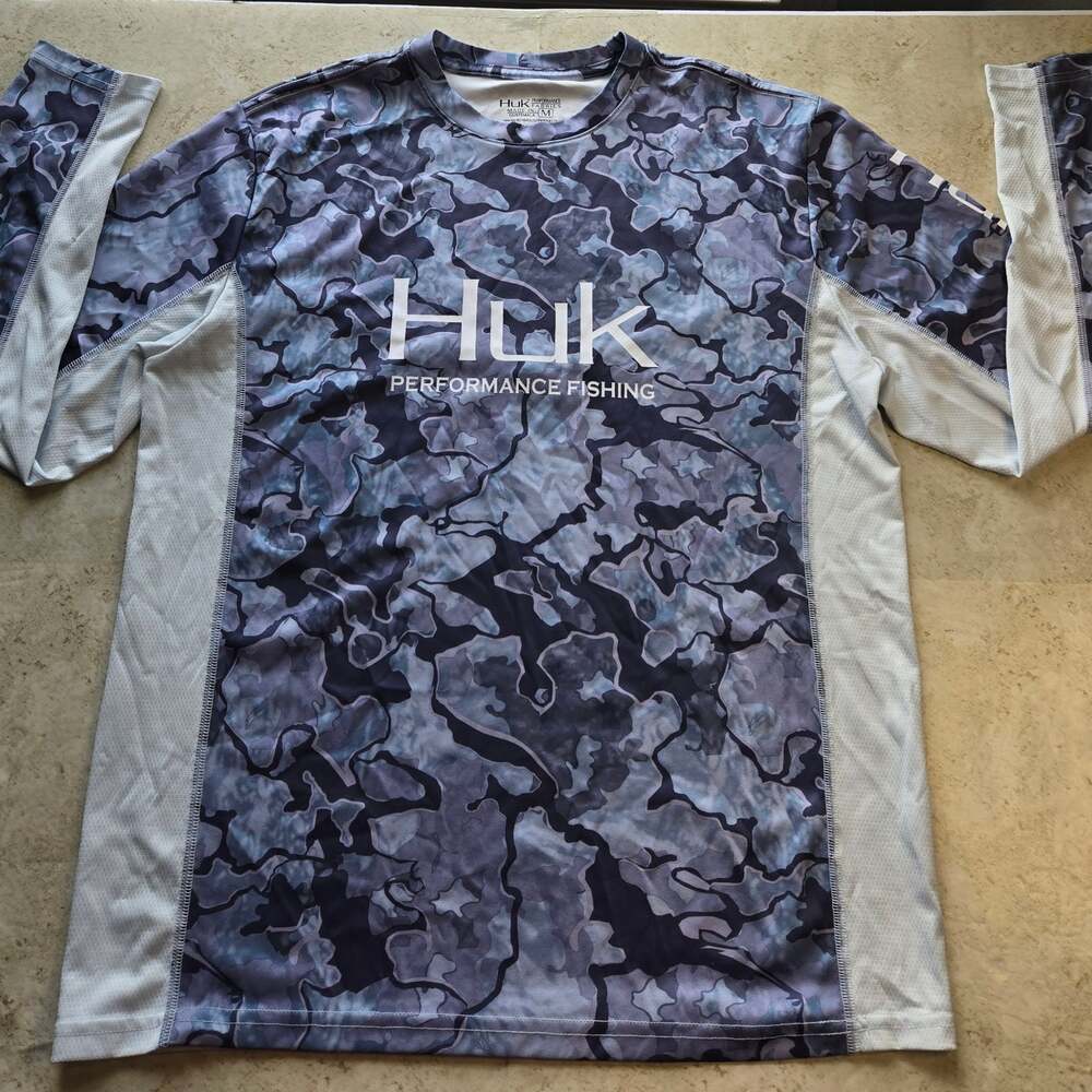 Huk Icon X Camo LS Shirt, Erie, Medium - H1200143-037-M - .com